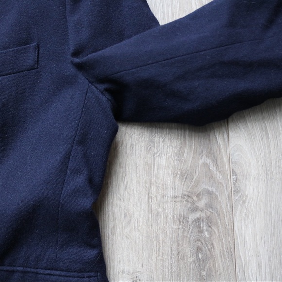 Navy Blue Structured Blazer - Picture 4 of 6